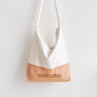 Custom Eco-friendly Heavy Duty 15.35"W x 14.57"H Canvas Handbag Grocery Shopping Shoulder Bag