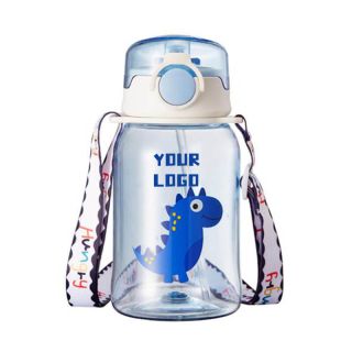 Custom Eco-friendly Kids Plastic Water Bottle Sports Bottle with Straw for Outdoor