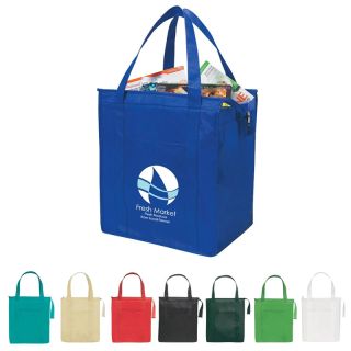 Custom Eco-friendly Non-Woven Insulated Shopper Tote Bag 13" W x 15" H