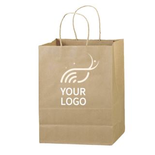 Custom Eco-friendly Paper Bags Retail Bag 10W x 13H Shopping Gift Tote with Handles
