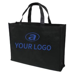 Custom Eco-friendly 17.72" x 15.35" Shopping Logo Non-woven Large Grocery Tote