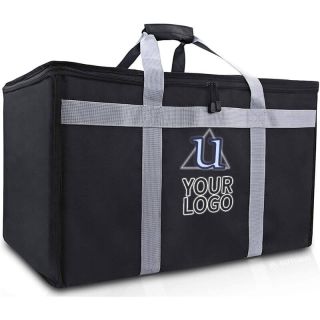 Custom Extra Large Heavy Duty 23.6W x 15H Custom Reusable Insulated Grocery Tote Food delivery Bags Thermal Shopping Cooler Bag
