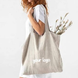 Custom Extra Large Organic 18"W x 18"H Cotton Shopping Tote Lightweight Grocery Bag Reusable Heavy Duty Bags 