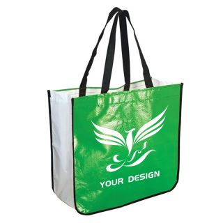 Custom Extra Large Recycled Non-Woven Shopping Tote Bag 14.5"H x 16.25" W