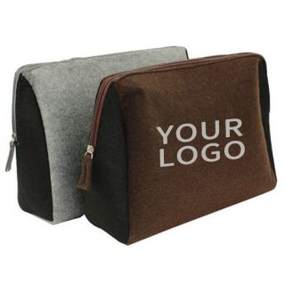 Custom Felt Cosmetic Bag Small Purse Wallet Bag Zippered Bags Pencil Case  Pen Holder