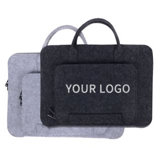 Custom Felt Handle Bag 12.8”W x 9.2”H Laptop Computer Bag Tote Briefcase Document Bags
