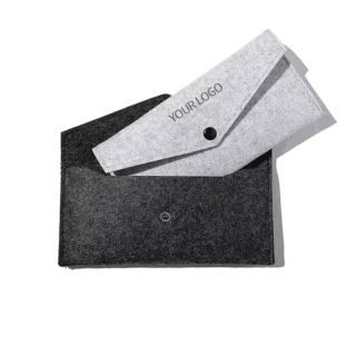 Custom Felt Invitation Bag with Button 7.87"W x 3.94"H Upscale Envelope bags Promotional Bag