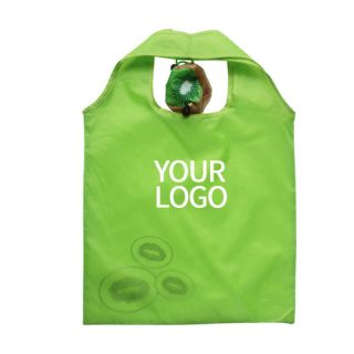 Custom Foldable Grocery 15.16" x 16.14" Tote Bag Reusable Polyester Shopping Bag with Storage Bag for Supermarket Traveling