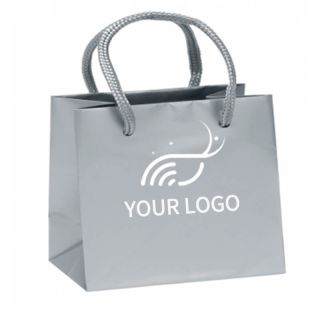 Custom Gloss Retail Bags 16 x 12 x 6 inch Laminated Shopping Tote Paper Gift Bag 