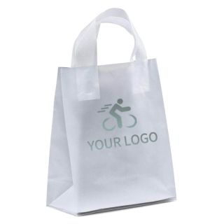 Custom Frosted Plastic 8W x 10H Bags Translucent Boutique Shopping Retail Gift Bag
