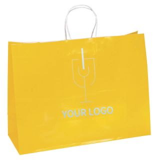Custom Glossy Retail Bags Shopping Tote Paper Gift Bag 