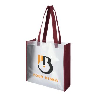 Custom Heathered Frost Tote Bag 12" H x 11.75" W Ideal for Trade Shows & Markets