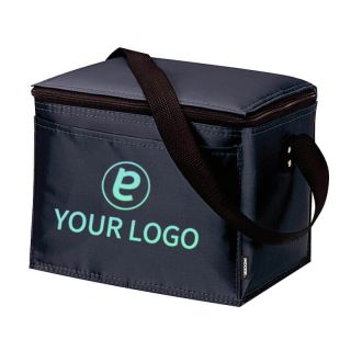 Custom Insulated 8.65W x 6.5H Cooler Zippered Lunch Box Takeout Bag Grocery Tote Bags for Picnic Travel Party