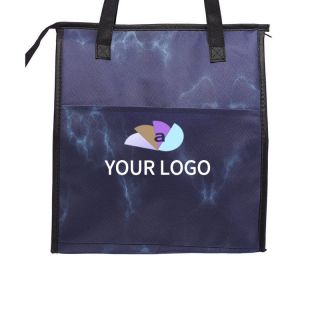Custom Insulated Lunch Bag 14.25W x 12.5H Grocery Tote Takeout Bag Cooler Bags for Picnic Travel