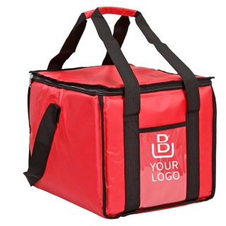 Custom Insulated Portable 19W x 19 Food Delivery Bags Coffee Cup Holder Bags Drink Carrier Cooler Bag