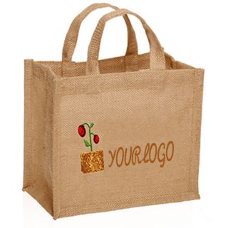 Custom Jute Lunch Bag 9W x 8H Grocery Bags Shopping Gift Tote