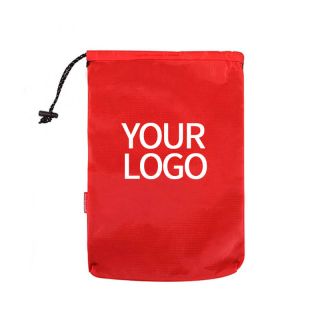 Custom Large 420D Polyester 12"W x 16"H Mesh Drawstring Pouch Bag for Sport Wear Gear Shoe Bags