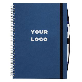 Custom Large Spiral Notebook Lined Pages Daily Journal With a Hard Cover and Pen