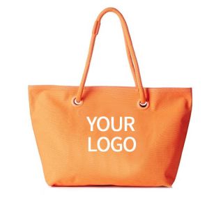 Custom Leisure Shoulder Beach Bag 18.9"W x 11.02"H Promotional Shopping Bag Grocery Tote