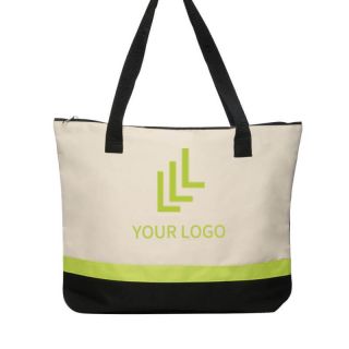Custom Long Handles Grocery Bags 17.5W x 13.5H Polyester Shopping Bag