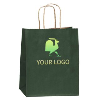 Custom Merchandise Tote 7.75L x 4.75W Retail Shopping Bag MattePaper Bags with Handles