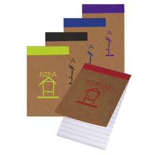 Custom Mini Jotter with Kraft Paper Cover Two-tone Color Mini Ruled Notebook