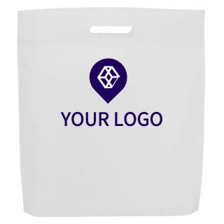 Custom Non-woven Die Cut 15W x 16H Gift Bag Retail Shopping Tote Grocery Bags