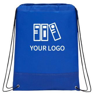 Custom Non-woven 13W x 16.5H Drawstring Bag Lightweight backpack for Sport Gym Travel 