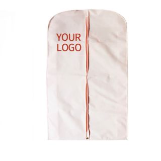 Custom Non-woven Garment Bag Reusable Zippered Clothes Bags Suit Cover for Long Dress Coat