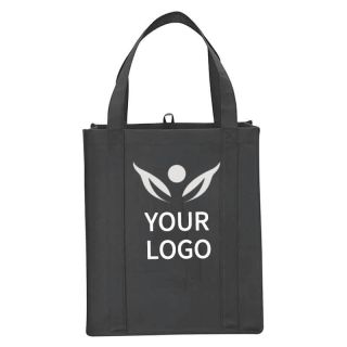 Custom Non-woven Grocery 13W x 14.5H Tote Reusable Shopping Bag Takeout Bags