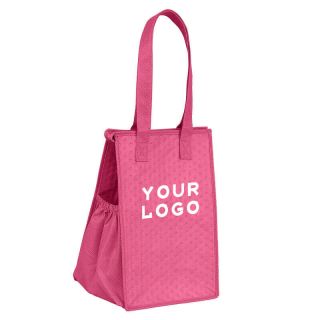 Custom Non-woven Insulated Lunch Tote 8W x 12H Reusable Grocery Bag Picnic Bags