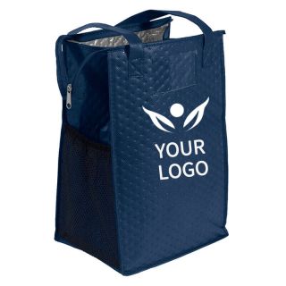 Custom Non-woven 9W x 14H Insulated Lunch Bag Reusable Grocery Tote Picnic Bags