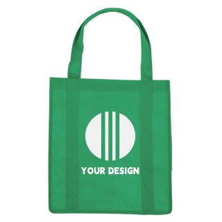 Custom Non-Woven Polypropylene Durable Grocery Tote Bag 12.75" W x 12.25" H