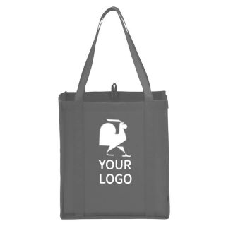 Custom Non-woven 12W x 13H Shopping Bags Reusable Picnic Bag Merchandise Grocery Tote