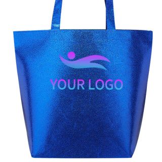 Custom Non-woven 15.5W x 13.5H Shopping Totes Reusable Merchandise Gift Bag Treat Bags 