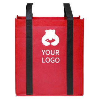 Custom Non-woven Storage Bags 12.5W x 14H Reusable Grocery Shopping Tote Merchandise Bag