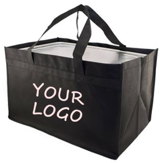 Custom Non-woven Utility 22W x 13H Tote Reusable Large Merchandise Shopping Bag Grocery Bags