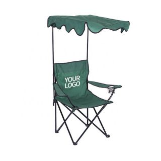 Custom Outdoor Hiking Fishing Chair Folding Beach Chair With Canopy Tent Sunblock Umbrella