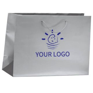 Custom Paper Gift Bags 16W x 12H Laminated Retail Shopping Packing Bag
