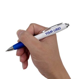 Custom Plastic Ballpoint Pens Smooth Writing Office Promotional Pen