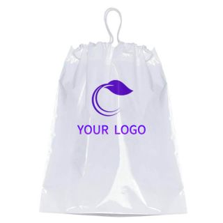 Custom Plastic Drawstring Travel Makeup Bag Retail Gift Shoes Bags with Ropes
