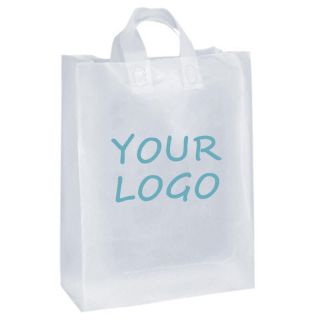 Custom Plastic Gift 13W x 17H Bag Supermarket Merchandise Shopping Tote Grocery Retail Bags