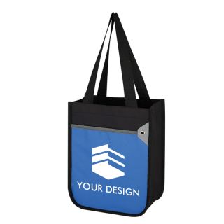 Custom Print Stylish Mini Tote Bag with Front Pocket 12" H x 9.5" W x 5.25" D