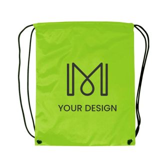 Custom Print Versatile Nylon Drawstring Backpack 16.5" H x 13.5" W