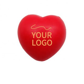 Custom Promotional Anti Stress Ball Heart Shaped PU Stress Ball Release the Tension and Relax