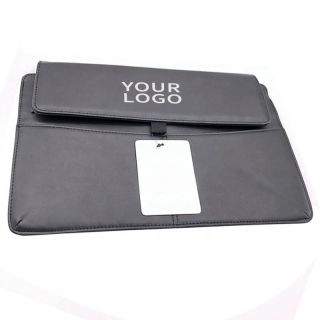 Custom PU Leather 14.96" x 11.02" Briefcase Business Laptop Sleeve Case Protective Bag Document File Bags