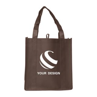 Custom Recyclable Large Square Non-Woven Grocery Tote Bag 13"H x 12.63" W 