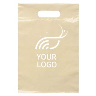 Custom Recyclable Plastic Bag 9.5W x 14H Die Cut Retail Packing Gift Bags
