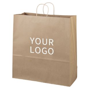Custom Recyclable Shopping Bags 18W x 18.75H Paper Retail Tote Gift Bag