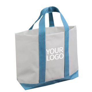 Custom Reusable Eco-friendly 16.54"W x 14.17"H Handbag Shopping Boat Tote Polyester Grocery Bag